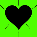 Black heart green
