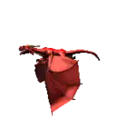Realistic red dragon