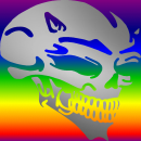 Skull silver colorful