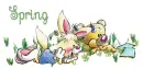 SPRING, DIDDL, SEASONAL, BUNNY, TEDDY BEAR