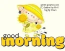 GOOD MORNING, CUTE, SODAMI, CARTOON, GIRL