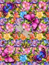 Flowers & Butterflies, Seamless Background