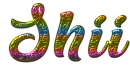 Multicolored name - # 7442 - Shii