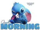 GOOD MORNING, CUTE, STITCH, CARTOON, DISNEY