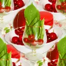 Seamless Summer Cherries Background