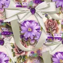 Summer Ribbons 'n Roses Seamless Background