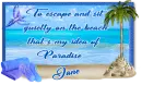 My idea of paradise - Jane