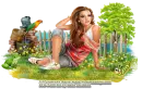 Woman sitting on grass
