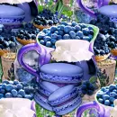 Summer Blueberries seamless background