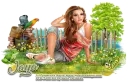 Girl sitting on grass - Jaya