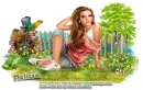 Girl sitting on grass - Melissa
