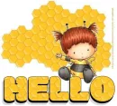 HELLO, BEES, CUTE, GIRLS, GREETINGS