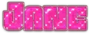 Pink with hearts - Jane