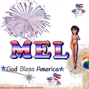 Mel - God Bless America -Girl - Beachball