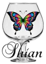 Shian's Butterfly in a glass