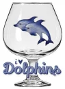 I â™¡ Dolphins, WINE GLASS, ANIMALS, TEXT