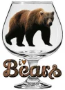I love Bears, GRIZZLY, ANIMALS, WINE GLASS