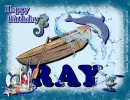 Ray - Birthday - Fish - Boat