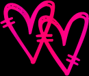 hearts pink