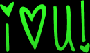 i heart u! green