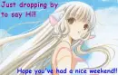 Hope you've had a nice weekend