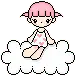 Girl on cload