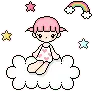 Girl on cload