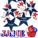 Jane - Birthday - Stars - Cupcake