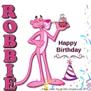 Robbie - Pink Panther - Birthday - Confetti