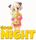 GOOD NIGHT, ANIME, GLITTER, TEXT