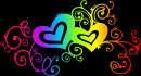 hearts rainbow