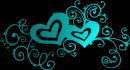 hearts teal