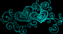 hearts teal