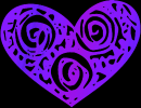 heart purple