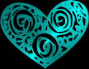 heart teal