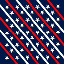 Red, white and blue star background
