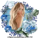 Blue Flowers - Jane