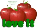 LOVE IT, APPLES, TEXT, GG RELATED