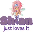 SHIAN JUST LOVES IT, FAIRY, TEXT, CUTE