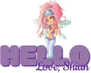 HELLO, FAIRY, CUTE, TEXT, GREETINGS