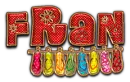 FLOP FLIP HANGING FLOWER FRAN TEXT