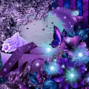 Purple Cluster Background 