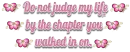 DO NOT JUDGE