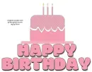 HAPPY BIRTHDAY, CAKE, TEXT, SEASONAL