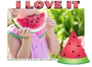 I LOVE IT, WATERMELON, FOOD, KIDS, TEXT