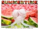 SUMMERTIME, WATERMELON, SEASONS, TEXT, FOOD