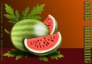 GOOD MORNING, WATERMELON, FOOD, TEXT, GREETINGS
