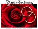 HAPPY ANNIVERSARY, ROSE, RINGS, LOVE