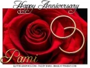 HAPPY ANNIVERSARY PAMI, ROSE, RINGS, LOVE