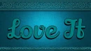 LOVE IT, TEXT, FRAME, TEAL, GG RELATED